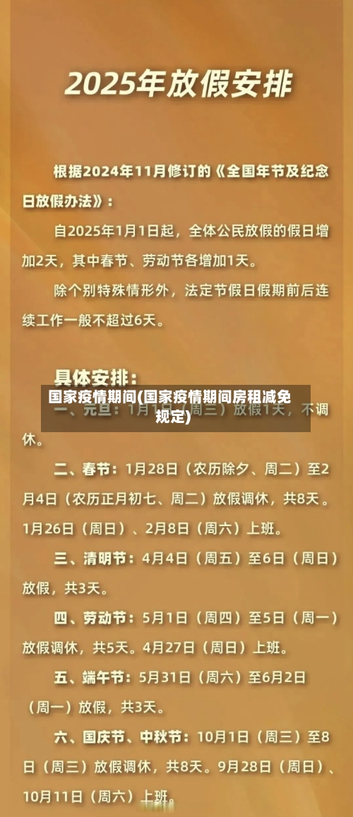 国家疫情期间(国家疫情期间房租减免规定)