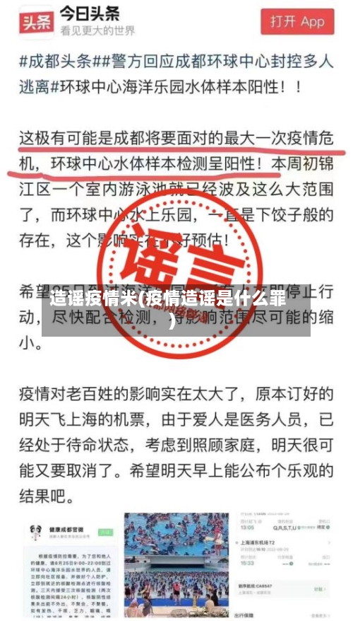 造谣疫情米(疫情造谣是什么罪)-第1张图片