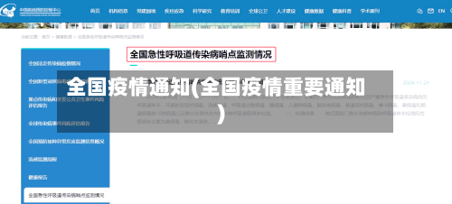 全国疫情通知(全国疫情重要通知)-第1张图片