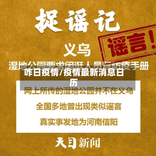 咋日疫情/疫情最新消息日历-第3张图片