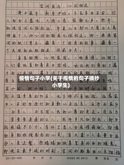 疫情句子小学(关于疫情的句子摘抄小学生)-第3张图片