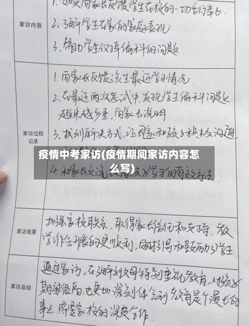 疫情中考家访(疫情期间家访内容怎么写)-第1张图片