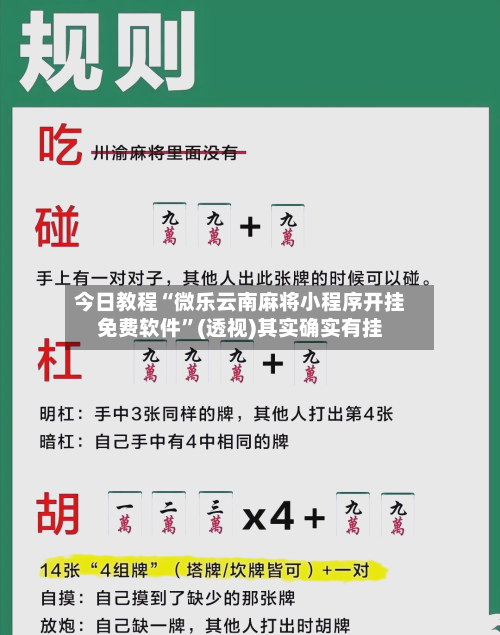 今日教程“微乐云南麻将小程序开挂免费软件”(透视)其实确实有挂-第1张图片