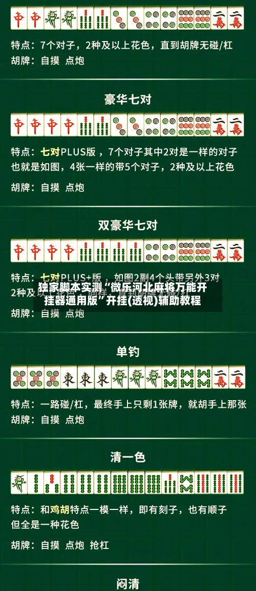 独家脚本实测“微乐河北麻将万能开挂器通用版	”开挂(透视)辅助教程-第1张图片
