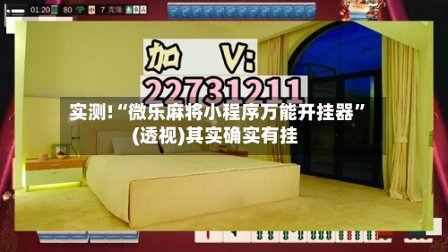 实测!“微乐麻将小程序万能开挂器”(透视)其实确实有挂-第1张图片