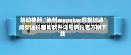 辅助神器“德州wepoker透视辅助	”最新透视辅助软件详细教程官方版下载-第2张图片