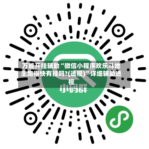 万能开挂辅助“微信小程序欢乐斗地主跑得快有挂吗?(透视)”详细辅助透视-第3张图片