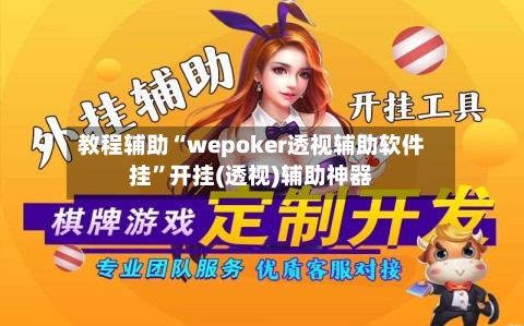 教程辅助“wepoker透视辅助软件挂”开挂(透视)辅助神器-第3张图片