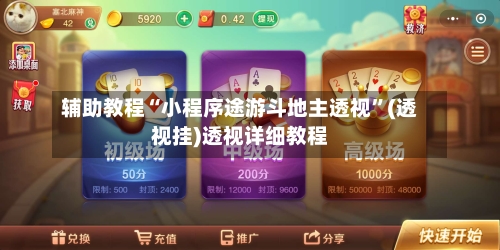 辅助教程“小程序途游斗地主透视”(透视挂)透视详细教程-第3张图片