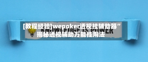 [教程经验]wepoker透视挂辅助器”揭秘透视辅助万能挂用法-第2张图片