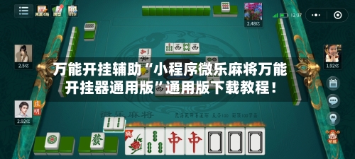 万能开挂辅助“小程序微乐麻将万能开挂器通用版”通用版下载教程！-第2张图片