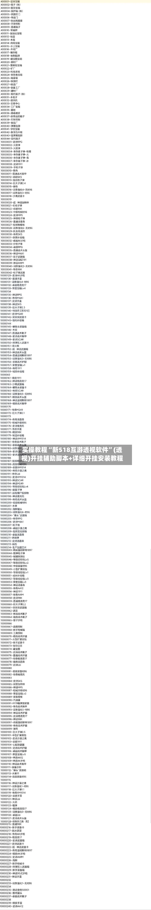 实操教程“新518互游透视软件”(透视)开挂辅助脚本+详细开挂安装教程-第2张图片