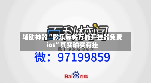 辅助神器“微乐麻将万能开挂器免费ios”其实确实有挂-第3张图片