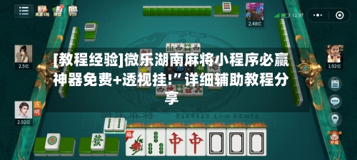 [教程经验]微乐湖南麻将小程序必赢神器免费+透视挂!”详细辅助教程分享-第2张图片