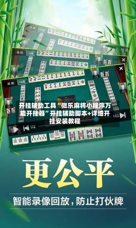 开挂辅助工具“微乐麻将小程序万能开挂器”开挂辅助脚本+详细开挂安装教程-第3张图片