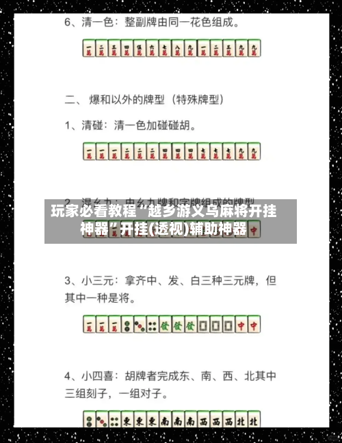 玩家必看教程“越乡游义乌麻将开挂神器”开挂(透视)辅助神器-第2张图片