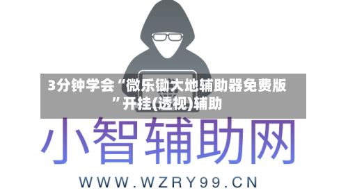 3分钟学会“微乐锄大地辅助器免费版”开挂(透视)辅助-第1张图片