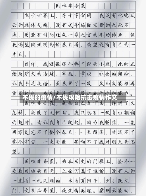 不畏的疫情/不畏艰险抗击疫情作文-第2张图片