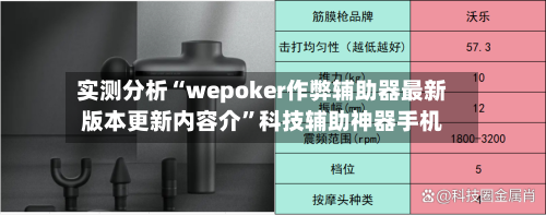 实测分析“wepoker作弊辅助器最新版本更新内容介”科技辅助神器手机-第1张图片