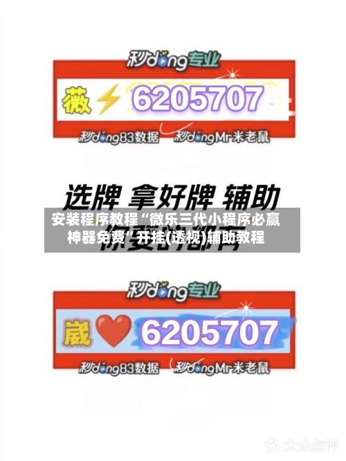 安装程序教程“微乐三代小程序必赢神器免费”开挂(透视)辅助教程-第2张图片