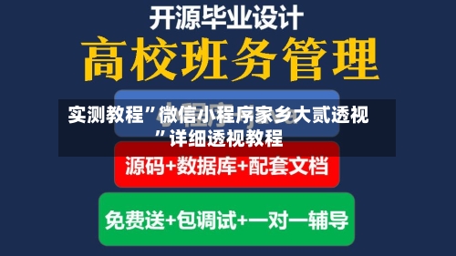实测教程	”微信小程序家乡大贰透视”详细透视教程-第2张图片