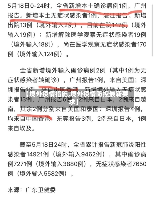 【境外疫情措施,境外疫情防控最新要求】-第1张图片