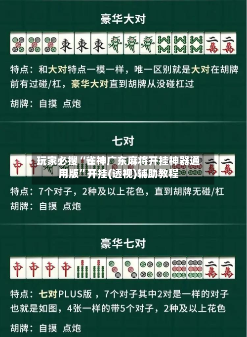 玩家必搜“雀神广东麻将开挂神器通用版”开挂(透视)辅助教程-第1张图片