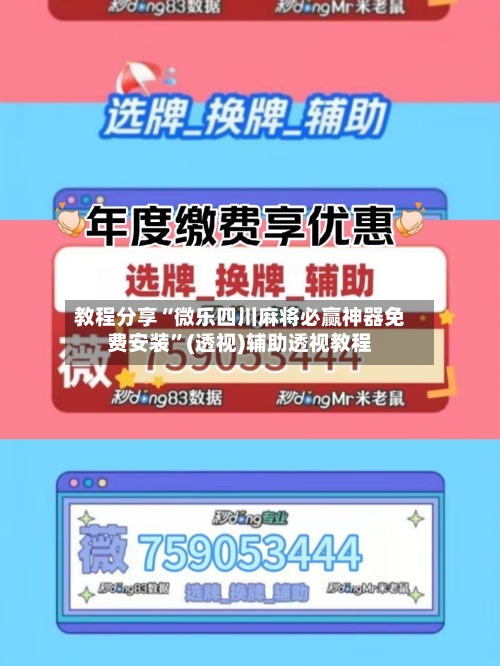 教程分享“微乐四川麻将必赢神器免费安装”(透视)辅助透视教程-第3张图片