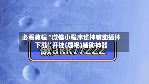 必看教程“微信小程序雀神辅助插件下载”开挂(透视)辅助神器-第1张图片