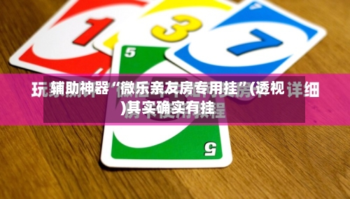 辅助神器“微乐亲友房专用挂	”(透视)其实确实有挂-第2张图片