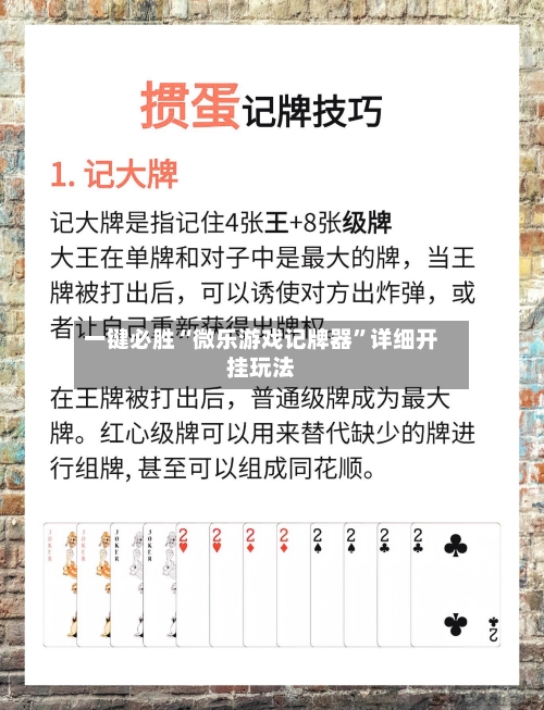 一键必胜“微乐游戏记牌器	”详细开挂玩法-第2张图片