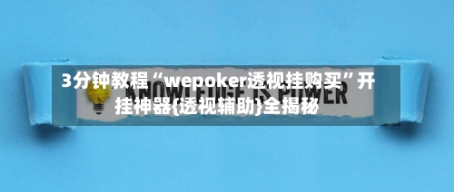 3分钟教程“wepoker透视挂购买”开挂神器{透视辅助}全揭秘-第1张图片