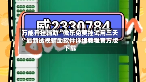 万能开挂辅助“微乐免费挂试用三天	”最新透视辅助软件详细教程官方版下载-第2张图片