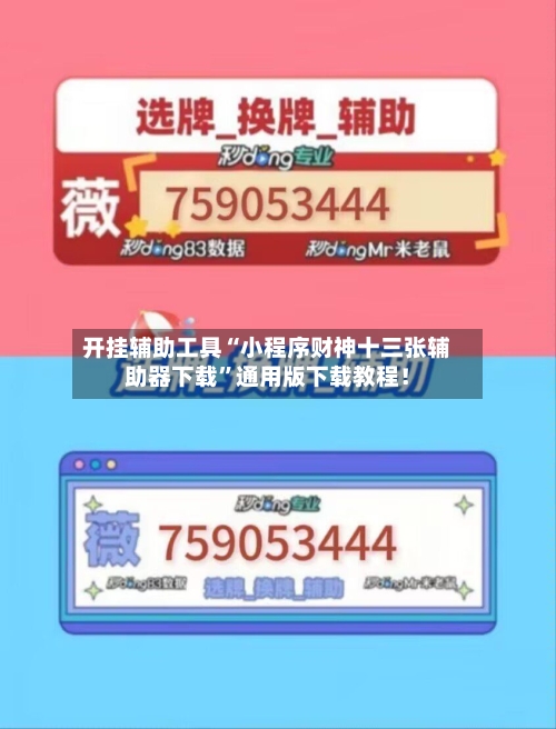 开挂辅助工具“小程序财神十三张辅助器下载”通用版下载教程！-第2张图片