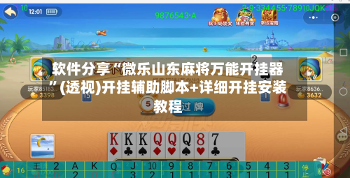 软件分享“微乐山东麻将万能开挂器”(透视)开挂辅助脚本+详细开挂安装教程-第1张图片