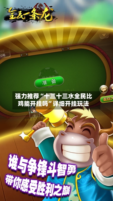 强力推荐“十三十三水全民比鸡能开挂吗”详细开挂玩法-第1张图片