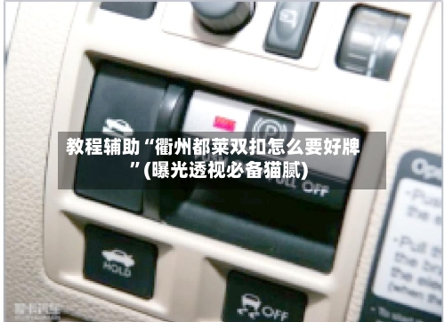 教程辅助“衢州都莱双扣怎么要好牌”(曝光透视必备猫腻)-第3张图片