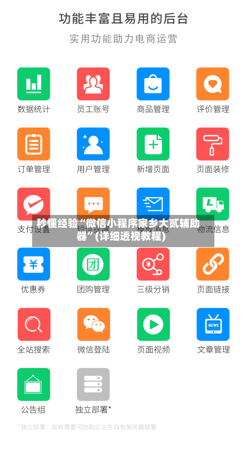 秒懂经验“微信小程序家乡大贰辅助器”(详细透视教程)-第2张图片