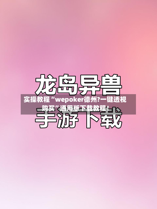 实操教程“wepoker德州?一键透视购买”通用版下载教程！-第2张图片