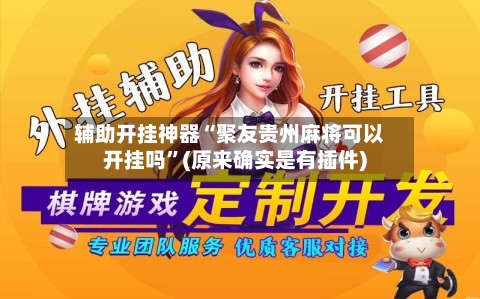 辅助开挂神器“聚友贵州麻将可以开挂吗”(原来确实是有插件)-第2张图片