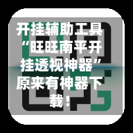 开挂辅助工具“旺旺南平开挂透视神器”原来有神器下载！-第2张图片