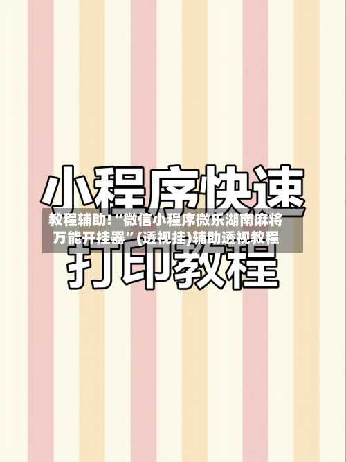 教程辅助!“微信小程序微乐湖南麻将万能开挂器”(透视挂)辅助透视教程-第3张图片