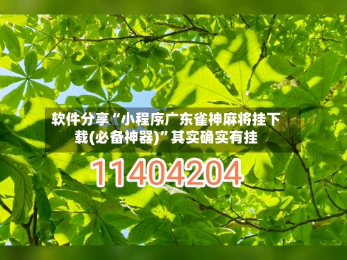 软件分享“小程序广东雀神麻将挂下载(必备神器)”其实确实有挂-第2张图片