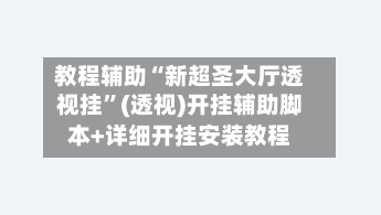 教程辅助“新超圣大厅透视挂	”(透视)开挂辅助脚本+详细开挂安装教程-第1张图片