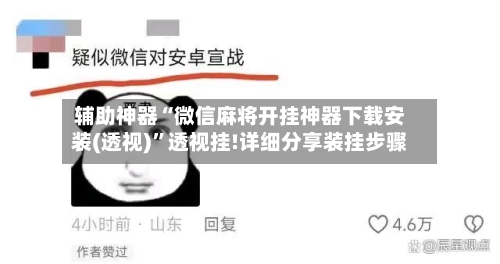辅助神器“微信麻将开挂神器下载安装(透视)”透视挂!详细分享装挂步骤-第3张图片