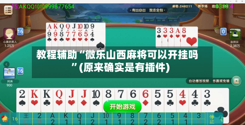 教程辅助“微乐山西麻将可以开挂吗”(原来确实是有插件)-第1张图片