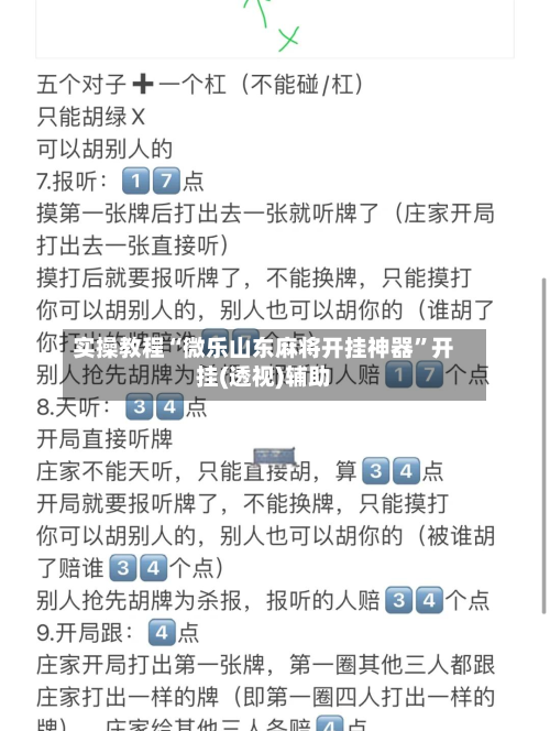 实操教程“微乐山东麻将开挂神器	”开挂(透视)辅助-第2张图片