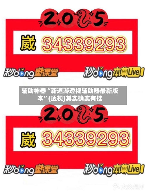 辅助神器“新道游透视辅助器最新版本	”(透视)其实确实有挂-第1张图片