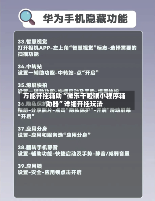 万能开挂辅助“微乐干瞪眼小程序辅助器”详细开挂玩法-第2张图片