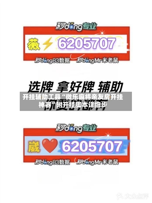 开挂辅助工具“微乐麻将亲友房开挂神器”附开挂脚本详细步-第3张图片